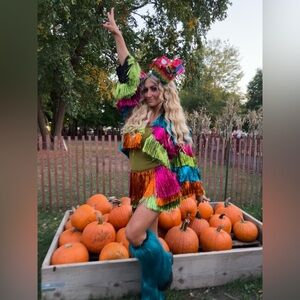 NASTY GAL.  Halloween Pinata costume or festival outfit.